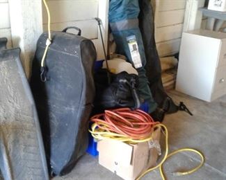 GARAGE ITEMS, BIMINI TOP FOR JEEP AND EXTENSION CORDS