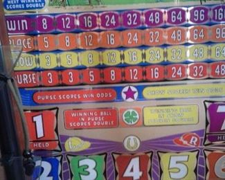 BALLY GRANDSTAND VINTAGE PINBALL BACKGLASS