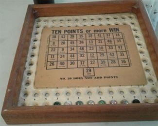 TEN POINTS OR MORE WIN MARBLE GAME OF CHANCE