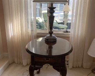 End tables and lamps.