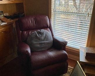 Leather recliner