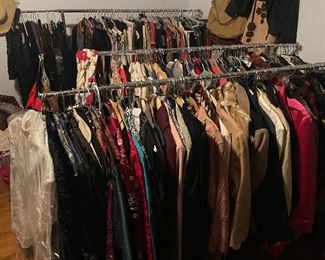 100's of pieces of clothing both designer pieces & vintage pieces!