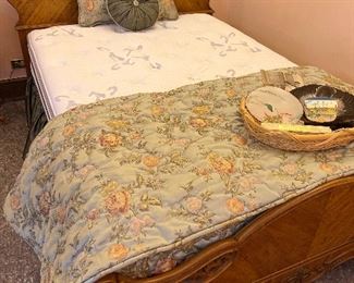 Vintage headboard and footboard