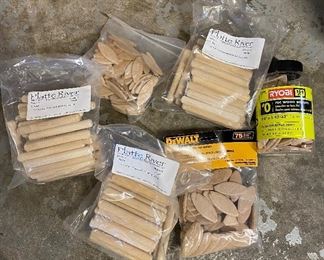Wood Dowels, Wood Biscuts new in package
