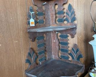 Antique decorative corner shelf