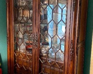Beautiful lighted glass front china cabinet