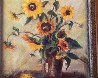 Leny Wacht painting “Sunflowers “
