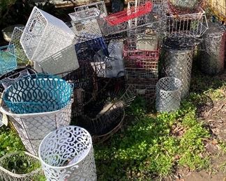 Lots of wire baskets