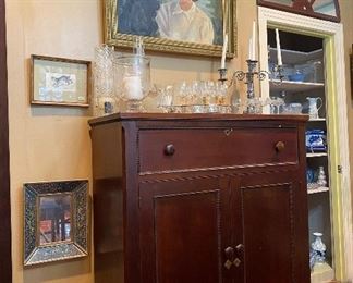 Walnut jackson press-sold
Leny Wacht 1950 portrait painting