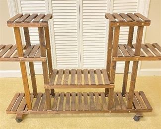 Retro Plant stand on casters