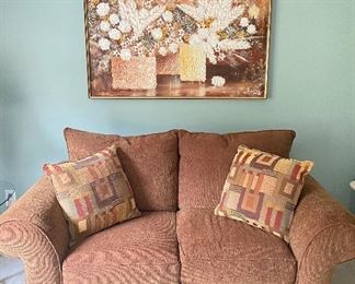 Thomasville loveseat with Stephen Kaye  art