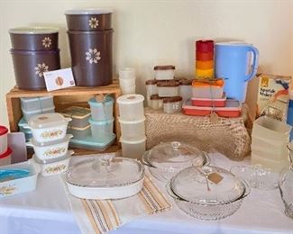 Vintage Tupperware ...remember those cannisters and sandwich holders your mom had for you, now you can have some too!!  Vintage  Pyrex 