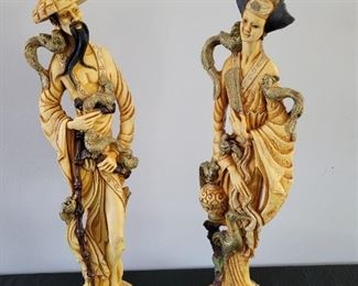 Italian Resin Asian Figurines