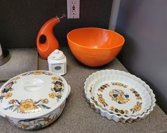 Georg Jensen France Porcelain Ovenproof Dishwasher safe, Portugal orange bowl Primagera