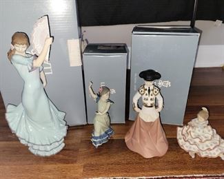 Lladro Spain porcelain with boxes- Passion & Soul, Lolita, Young Torero, A Time To Rest