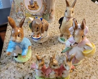 Beatrix Potter Peter Rabbit porcelain figurines by Beswick England 