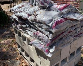 Landscaping “glass” rocks lavender