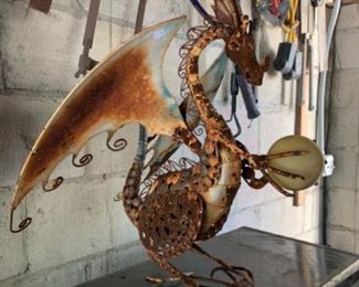 Dragon — weathered outdoor metal art