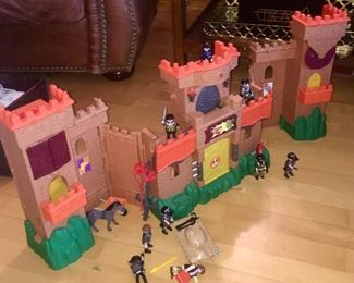 Playmobil toy castle and figurines