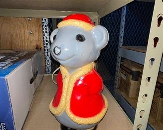 Vintage light up Christmas mouse