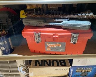 Tools, toolboxes, Marine winch, window air conditioning units, socket set