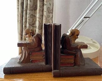 Vintage Wood Bookends