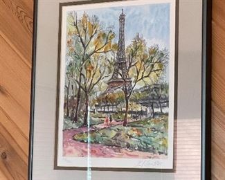 Vintage Paris Print with Papers