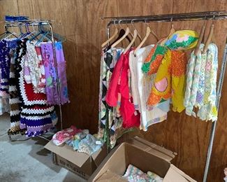 Afghans, quilts, knit blankets