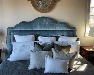 CUSTOM UPHOLSTERED VELVET KING HEADBOARD 