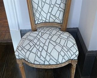 PAIR PETITE FRENCH SIDE CHAIRS 