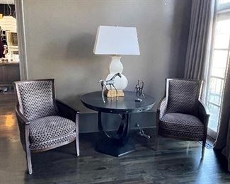 PAIR HICKORY CHAIR COMPANY ARMCHAIRS 