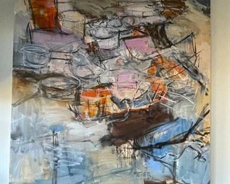 AMY METIER MIXED MEDIA ON CANVAS 