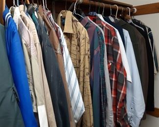 Men's XL Shirts, master closet