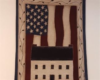 Wall hanging in the basement.