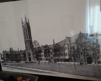 This signed print is sitting on the master bedroom dresser.