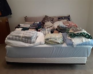 This king bed was used for approximately 3 months. Excellent, like new condition.