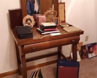 Antique Empire desk, first bedroom on the left.