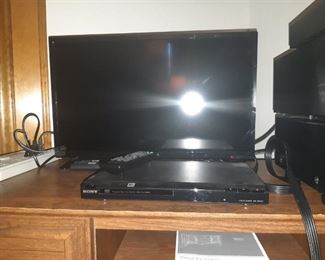 Sony DVD and Insignia TV.
