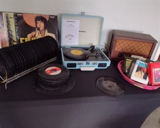 Records, 8 tracks, and turn table