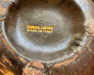 Italian Leather Bowl