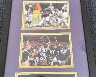 Framed Signed Photos and Ticket  2007 Hawaii Bowl Champions 