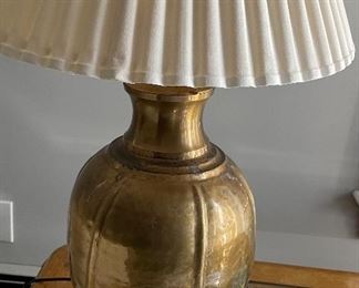 brass table lamp
