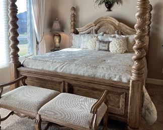 Bernhardt King Size Bed. (Mattress sold separate)