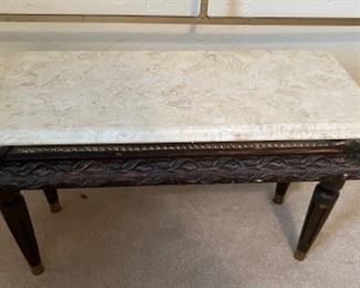 Small Foot Stool with Marble Top