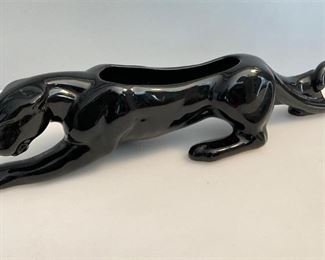 Mid Century Modern - Ceramic - Black Panther - Planter