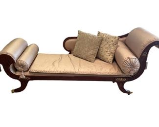 FRENCH REGENCY STYLE SILK FAINTING SOFA
FRENCH REGENCY STYLE SILK FAINTING SOFA
-32" X 67" X 26" APPROX
-VERY GOOD CONDITION WEAR CONSISTENT WITH AGE
-*PICK UP WILL BE OFFSITE