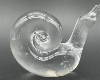STEUBEN CRYSTAL GLASS SNAIL FIGURINE 3"
VINTAGE STEUBEN CRYSTAL GLASS SNAIL FIGURINE
-2.5" X 3" X 1" APPROX
-VERY GOOD CONDITION
-DP22822