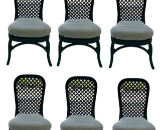 SET OF 6 COASTAL WICKER DINING CHAIRS 38"
SET OF 6 COASTAL ISLAND CHIC WICKER DINING CHAIRS
-38" X 17" X 17" APPROX
-GOOD VINTAGE CONDITION, REPAINTED, WEAR
-DP22822
