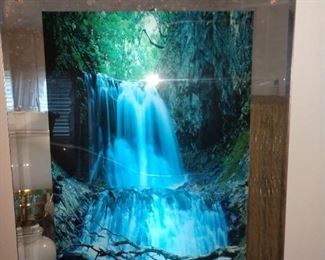 Light & waterfall runs  Mirrored picture