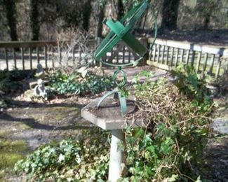 concrete pedestal w/armillary